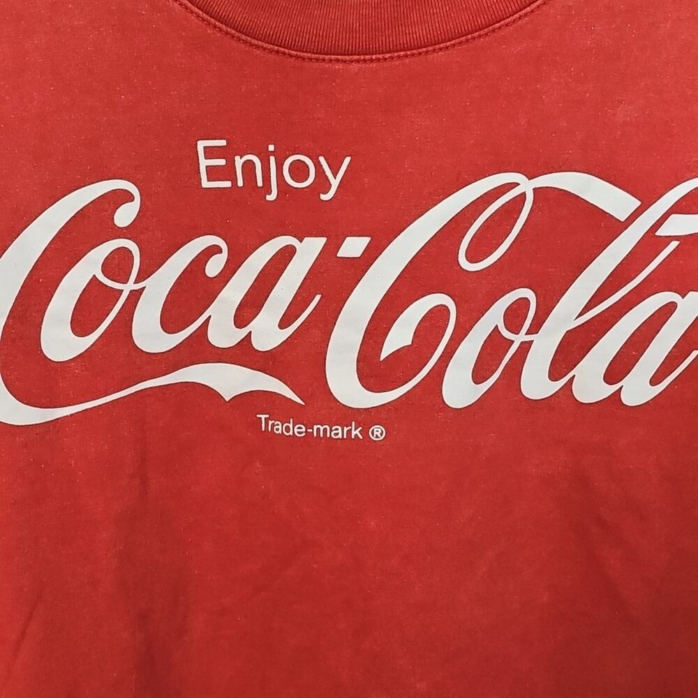 Vintage Coca-Cola Red Sweatshirt Crewneck Womens L Unisex Statement Wear EUC - Picture 3 of 10